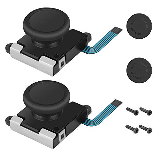 3D Replacement Joystick Analog?Thumb Stick for Nintendo Switch JoyCon Controller ?Replacement Left and Right Analog Controller Joystick with Thumb Stick Caps  and  Screws  2Pack