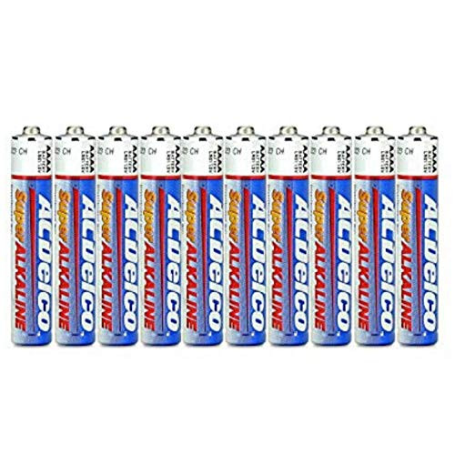 ACDelco 10-Count AAAA Batteries  Maximum Power Super Alkaline Battery  Use for Glucose Meters and Blood Monitors  10-Year Shelf Life