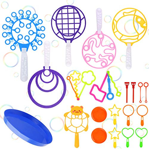 Bubble Wands Set  Plastic Colorful Big Bubbles Wand Blower Kit Kids Bubble Wand Creative Bubble Making Wand Bubble Wand Assortment Bubble Maker Toy for Outdoor Activity Birthday Party Games