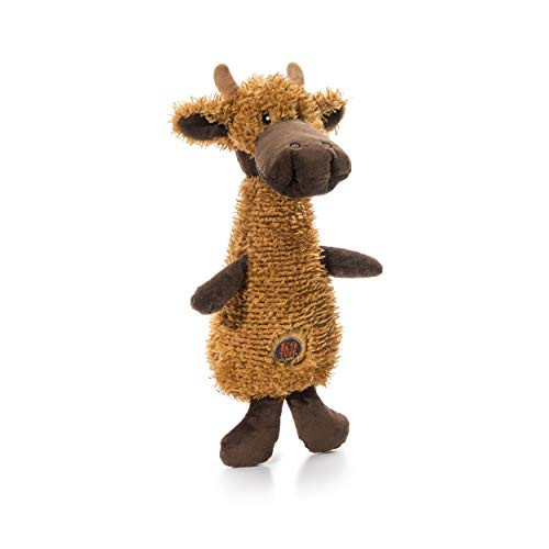 Charming Pet Scruffles Moose Plush Squeaky Dog Toy  Small