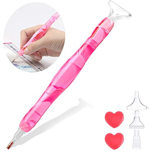 Diamond Painting Pen? Handmade Diamond Art Pen Kit  Resin 5D DIY Diamond Drill Pen for Art Crafts Cross Stitch Hobby  Pink