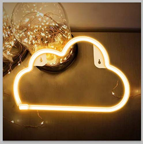 Ifreelife Cloud Neon Signs Neon Lights LED Night Light Wall Decor Lights USB Charging Battery Operated Decorative Lights for Home  Bedroom  Bar  Christmas Wedding Birthday Party