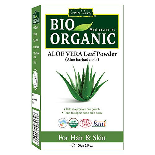 Indus Valley BIO Organic Aloe Vera Leaf Powder For Hair Care and Skin Care