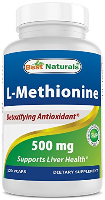 Best Naturals L-Methionine 500 mg 120 Veggie Capsules