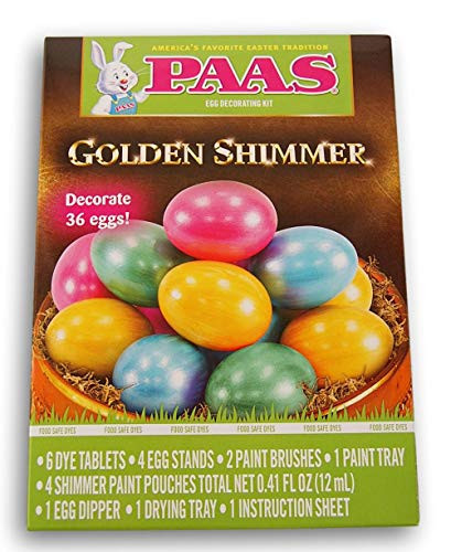 Paas Golden Shimmer Egg Coloring Kit - Decorate 36 Eggs