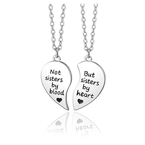 PESOENTH Best Friend Necklace for Teen Girls 2pc Friendship Necklaces for Women Split Broken Heart Puzzle Piece Pendant Necklace Jewellery BBF Friends Birthday Christmas Gifts PESOENTH Best Friend Necklace for Teen Girls 2pc Friendship Necklaces for Women Split Broken Heart Puzzle Piece Pendant Necklace Jewellery BBF Friends Birthday Christmas Gifts