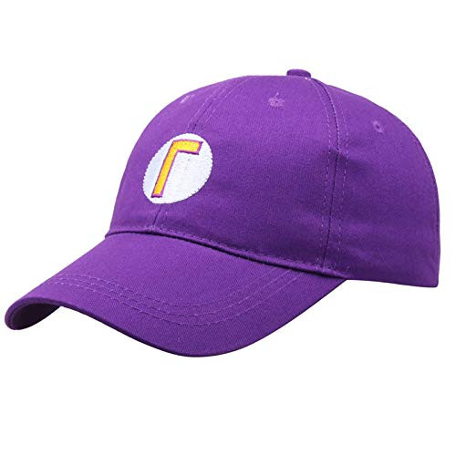 TISOSO Funny Super Mario Bros Waluigi Hat Baseball Cap Anime Adult Unisex for Halloween Cosplay Purple TISOSO Funny Super Mario Bros Waluigi Hat Baseball Cap Anime Adult Unisex for Halloween Cosplay Purple