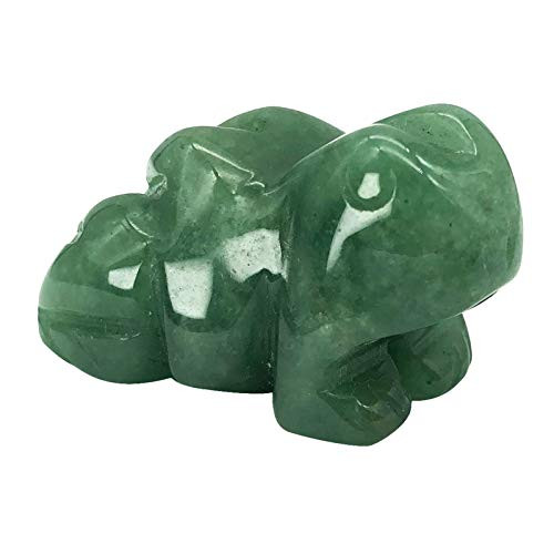 Fekuar Carving Green Aventurine Stone Frog Statue Healing Crystal Animal Pocket Figurine Decoration 1.5" Fekuar Carving Green Aventurine Stone Frog Statue Healing Crystal Animal Pocket Figurine Decoration 1.5"
