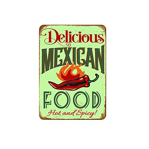 Molacai Delicious Food Mexican Tin Sign Metal Cafe Man Cave Office Bar Club Home Wall Art Decoration Poster Retro 8x12 inches Molacai Delicious Food Mexican Tin Sign Metal Cafe Man Cave Office Bar Club Home Wall Art Decoration Poster Retro 8x12 inches