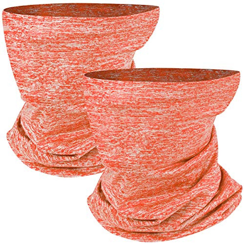 Neck Gaiter Face Cover Scarf Reusable Neck Mask Unisex Face Gaiters Bandanas Balaclava for Sun UV Dust Wind Protection Orange 2 Pack Neck Gaiter Face Cover Scarf Reusable Neck Mask Unisex Face Gaiters Bandanas Balaclava for Sun UV Dust Wind Protection Orange 2 Pack