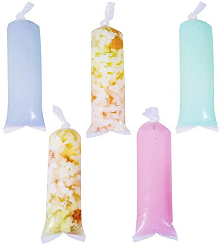 Ozera 150 Pack Popsicle Bags, Disposable Freeze Ice Pop Bags, Ice Candy Bags for Making Ice Pop, Gogurt, Ice Candy, Otter Pops or Freeze Pops, BPA Free, FDA Approved