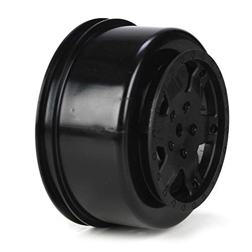 TEAM LOSI RACING 1 10 Front Rear SCT 2.2 3.0 Wheels  12mm Hex  Black  2   22 SCT  TLR7011