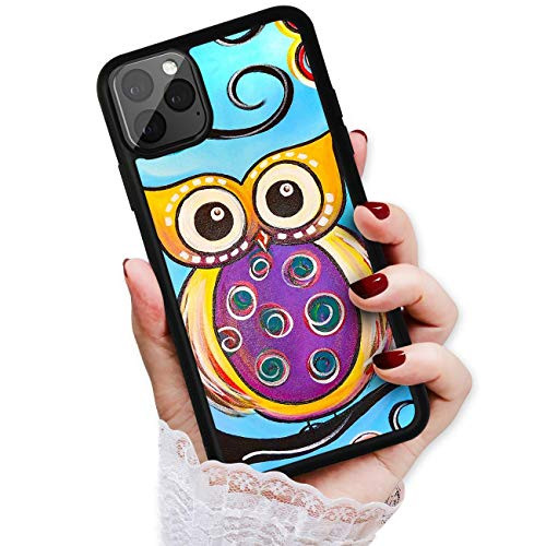 for iPhone 12 Pro Max  Durable Protective Soft Back Case Phone Cover  HOT12048 Owl Paint
