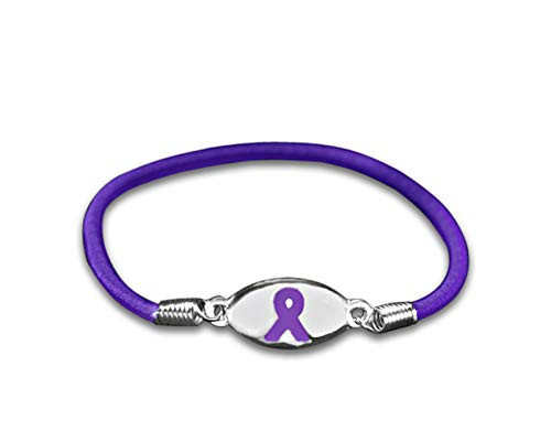 Fundraising For A Cause Purple Ribbon Stretch Bracelet Inexpensive Purple Ribbon Awareness Wristband for Alzheimers Awareness in a Bag 1 Bracelet - RETAIL Fundraising For A Cause Purple Ribbon Stretch Bracelet Inexpensive Purple Ribbon Awareness Wristband for Alzheimers Awareness in a Bag 1 Bracelet - RETAIL