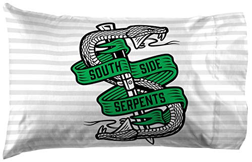 Jay Franco Riverdale Teams 1 Single Reversible Pillowcase Features The Serpents and Pretty Poisons- Double-Sided Super Soft Bedding Official Riverdale Product Jay Franco Riverdale Teams 1 Single Reversible Pillowcase Features The Serpents and Pretty Poisons- Double-Sided Super Soft Bedding Official Riverdale Product