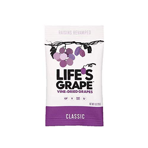 Life's Grape Vine Dried Grapes - Classic  Raisins Revamped  All Natural Fruit Snacks for Kids and Adults  Seedless Grapes No Sugar Added  Kosher  Vegan  Soy  and  Gluten Free  10 1oz Snack Packs Life's Grape Vine Dried Grapes - Classic  Raisins Revamped  All Natural Fruit Snacks for Kids and Adults  Seedless Grapes No Sugar Added  Kosher  Vegan  Soy  and  Gluten Free  10 1oz Snack Packs