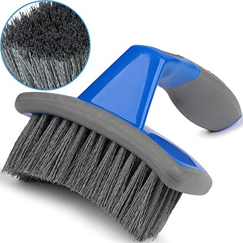 Relentless Drive Tire Brush - Auto Detailing Car Wash Brush  Ergonomic Grip with Curved Head for Tires and Wheels  Tire Brush for Car  Truck  SUV  and  Motorcycle Tire Shine
