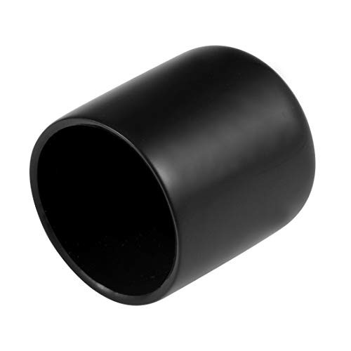 uxcell 15pcs Rubber End Caps 27mm ID Vinyl Round End Cap Cover Screw Thread Protectors Black