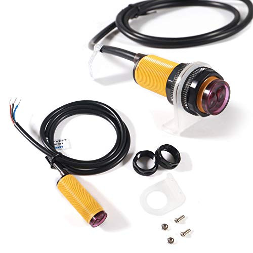ALAMSCN 2PCS E18-D80NK Infrared Reflectance Sensor Module with Acrylic Holder Obstacle Avoidance Detection Sensor 5V Switch Detect 3-80cm for Robot Car