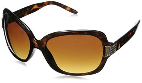 Foster Grant Women's April Oval Sunglasses  Tortoise Brown  54 mm