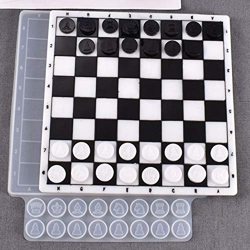 TEEWAL Chess Board Silicone Resin Mold Chess Silicone Mold Epoxy Resin Craft Mold Chess Board Molds for Resin Casting Chess Board Mold DIY Crafts Making Tools Chess Board Casting Silicone Mold TEEWAL Chess Board Silicone Resin Mold Chess Silicone Mold Epoxy Resin Craft Mold Chess Board Molds for Resin Casting Chess Board Mold DIY Crafts Making Tools Chess Board Casting Silicone Mold