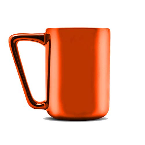 Duck House Ceramic Coffee Mug with Orange Metallic Finish  16 oz.