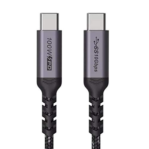 USB C to USB C 3.1 Gen 2 Cable 10Gbps Data Transfer  4K Video Output Monitor Cable 100W 5A PD Fast Charging Compatible with Thunderbolt 3  for Matebook MacBook Pixelbook iPad Galaxy Note 10  3.3FT