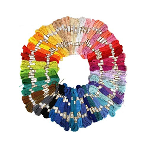 Embroidery Floss Rainbow Color Cross Stitch Threads Friendship Bracelets Floss 50 Skeins