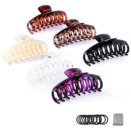 Hair Claw Clips - Selalu 6Pcs Nonslip Big Claw Clips for Women and Girls Thin Hair Strong Hold Hair Clips for Thick Hair Hair Claw Clips - Selalu 6Pcs Nonslip Big Claw Clips for Women and Girls Thin Hair Strong Hold Hair Clips for Thick Hair