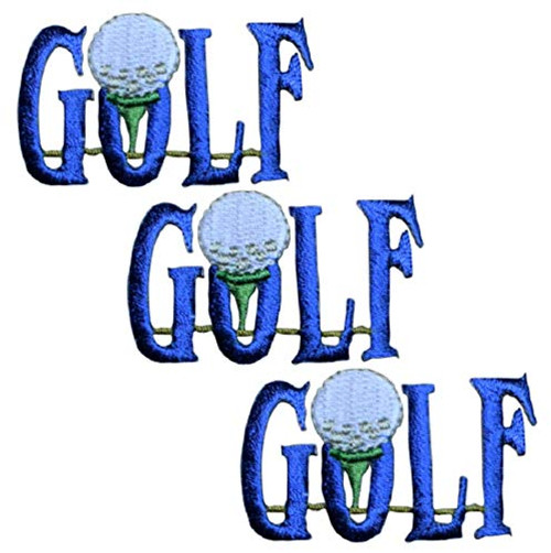 Spk Art 3 Pcs Golf Blue Patch Shamrock Embroidery Applique Iron On Patch  Sew on Patches Badge DIY Craft