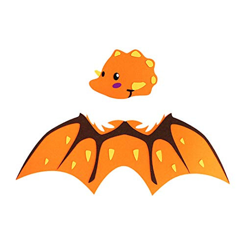 Naimo Kids Dinosaur Wings Mask Set Costume Wing Dress Up Party Accessories Orange