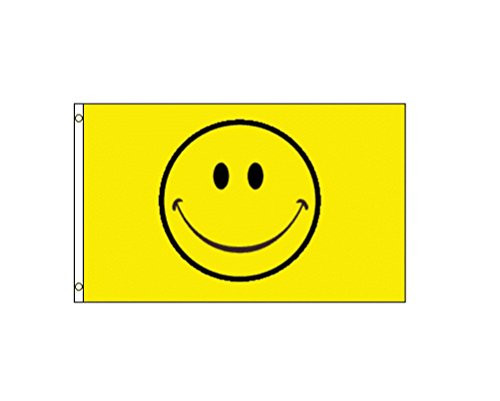 Happy Face Yellow Smiley Face 3x5 Feet Flag by TrendyLuz Flags