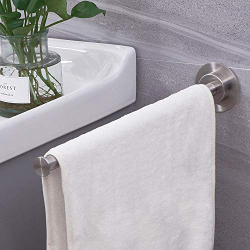 Dailyart Self-Adhesive Towel Bar for Bathrooms  Wall Towel Rail for Bathroom Stainless Steel Brushed Nickel Towel Rack Bath Towel Holder Wall Mount No Drill