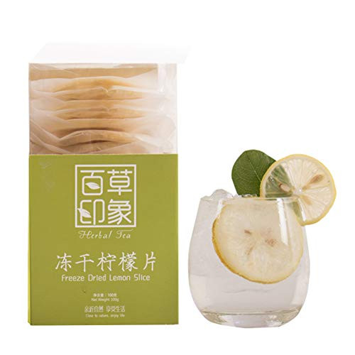 Freeze - Dried Lemon Tea  Sun-Dried Lemon Slices  Chinese Flora Herbal Tea  Gluten-Free - No Sugar Added  for Fruit Tea Soak Water  1 box of 20 tablets