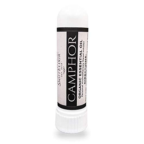 Cough  and  Chest Congestion Relief Aromatherapy Nasal Inhaler - Personal Diffuser Sniffer Stick with Pure Undiluted Organic Camphor Essential Oil. Calms Cough  Clears Mucus  Supports Respiratory Wellness