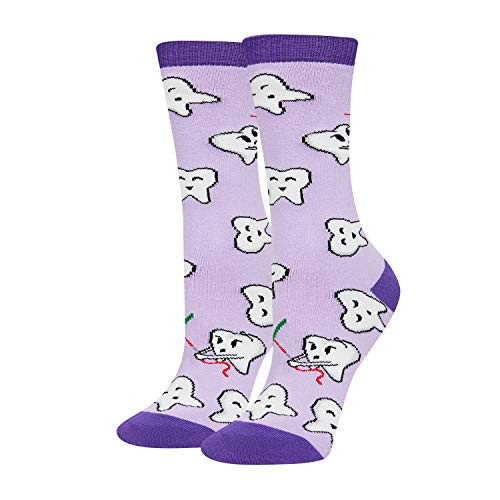Women Girl Nurse Doctor Dental Teeth Socks Funny Nursing Medical Hygienist Dentist Gift