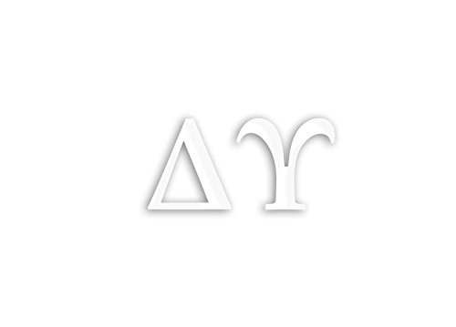 Officially Licensed Delta Upsilon 6" x 3" Window Decal - White