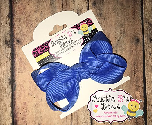 Solid Capri Blue Boutique Hair Bow 3" MADE IN USA