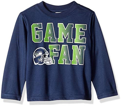 NFL Seattle Seahawks Unisex-Baby Long-Sleeve Tee  Blue  18 Months