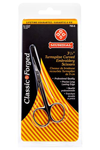 Mundial 705-S Specialty Forged 3 1 2" Turmspitze Embroidery Scissors  Curved Blades