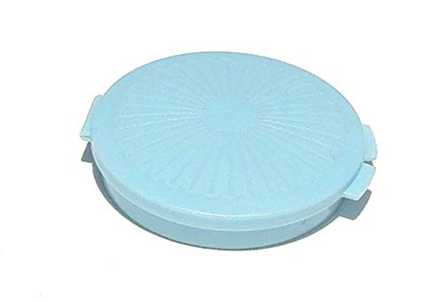 Tupperware Mini Clamshell Pill Keeper Round Pocket Container Baby Blue