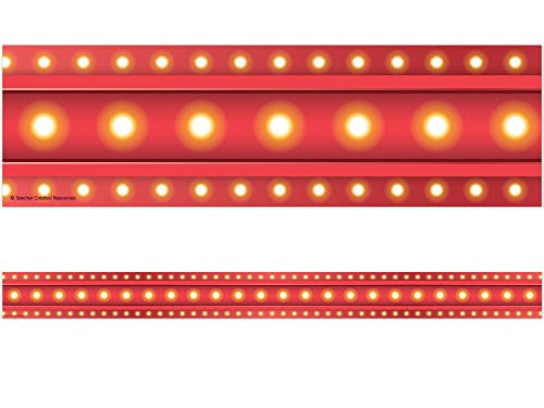 Teacher Created Resources Red Marquee Straight Border Trim  5891
