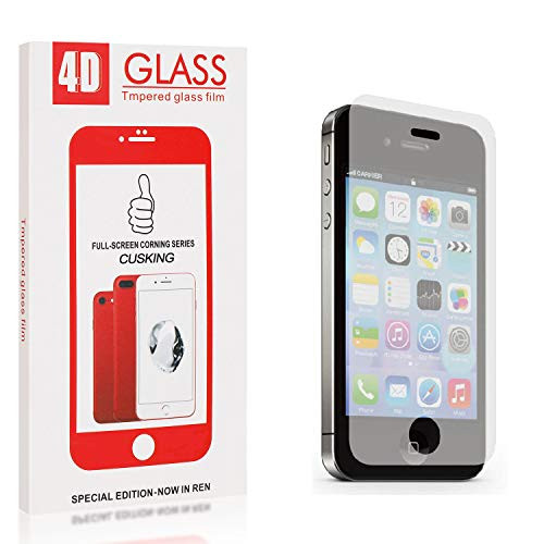 CUSKING Screen Protector for iPhone 4S   iPhone 4  9H Hardness Screen Protector for iPhone 4S   iPhone 4  Tempered Glass  Bubble Free  99.99% Clarity  1 Pack