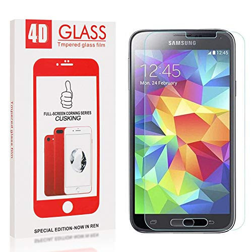 CUSKING Screen Protector for Galaxy S5 Mini  9H Hardness Screen Protector for Samsung Galaxy S5 Mini  Tempered Glass  Bubble Free  99.99% Clarity  1 Pack