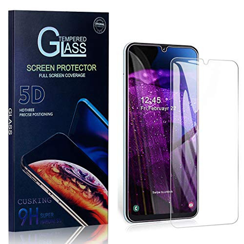 CUSKING Screen Protector for Galaxy A50S  Tempered Glass Screen Protector Film for Samsung Galaxy A50S  Bubble Free  9H Hardness Anti Fingerprint  1 Pack