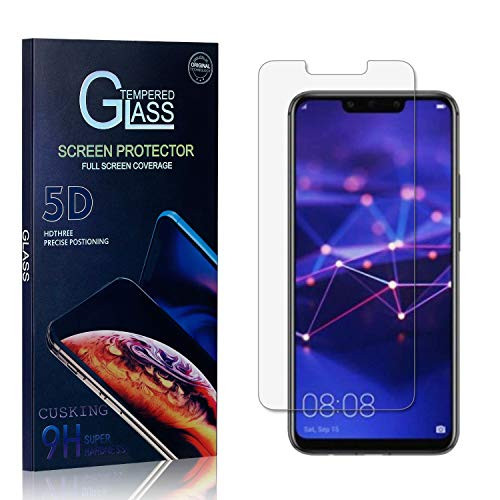 CUSKING Screen Protector for Huawei Mate 20 Lite  Tempered Glass Screen Protector Film for Huawei Mate 20 Lite  Bubble Free  9H Hardness Anti Fingerprint  1 Pack