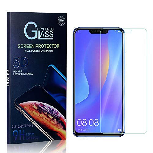 CUSKING Screen Protector for Huawei Nova 3I  Tempered Glass Screen Protector Film for Huawei Nova 3I  Bubble Free  9H Hardness Anti Fingerprint  1 Pack