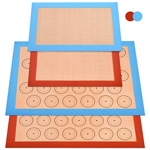 Silicone Baking Mat Sheet Non-slip Silicone Macaron Mat 4 Pieces 2 Half Sheets and 2 Quarter Sheets Heat-resistant Non-stick Reusable Oven Liner for Microwave Oven Baking Tray Baking Pan Silicone Baking Mat Sheet Non-slip Silicone Macaron Mat 4 Pieces 2 Half Sheets and 2 Quarter Sheets Heat-resistant Non-stick Reusable Oven Liner for Microwave Oven Baking Tray Baking Pan