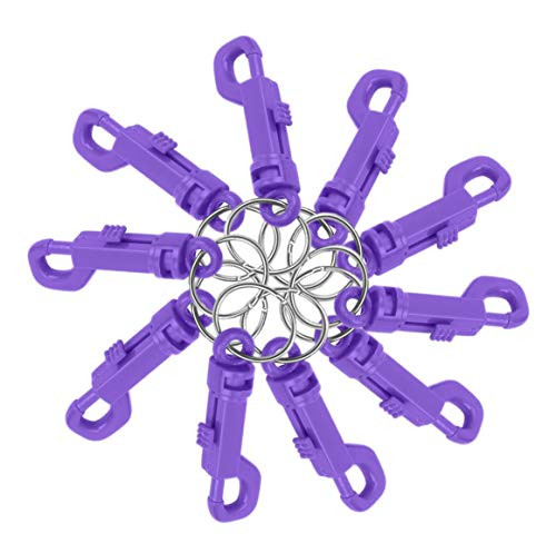 Lucky Line Key Clip for Backpacks  Belts  Keys  Party Favors  Arts and Crafts  Purple  25 per Bag  41565