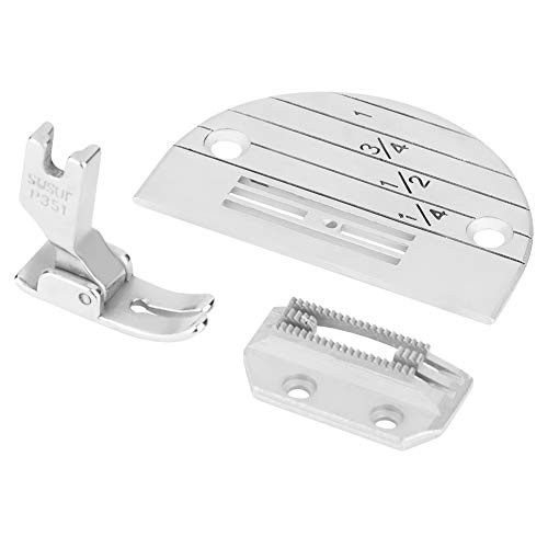 3PCS Industrial Sewing Machine Accessories Needle Plate Presser Foot Kit Set for Sewing Machines,Sewing Presser Foot